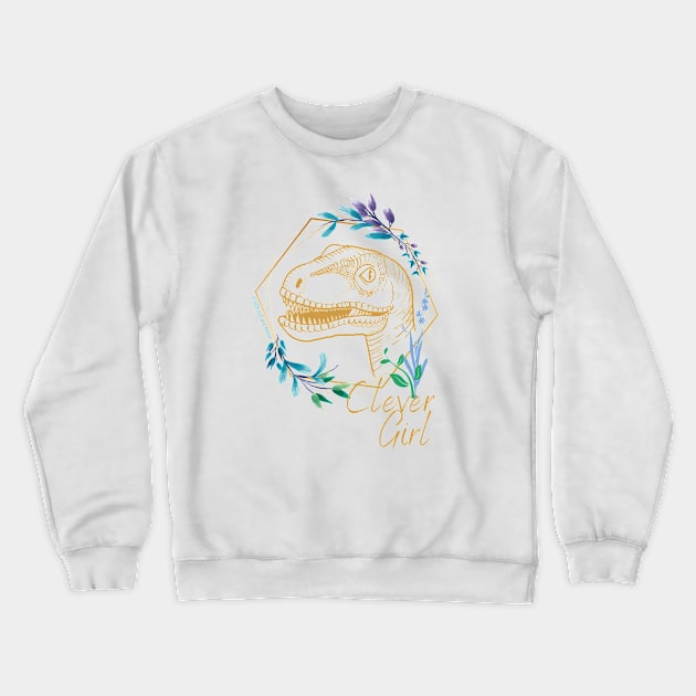 Clever Girl - Velociraptor Crewneck Sweatshirt by Jurassic Merch